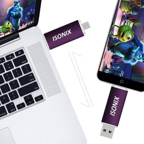 ISONIX Clé USB 64 go 3 en 1 Compatible IOS/Android Pour Apple