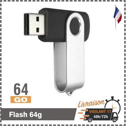 64 Go Clé USB à mémoire flash USB Noir