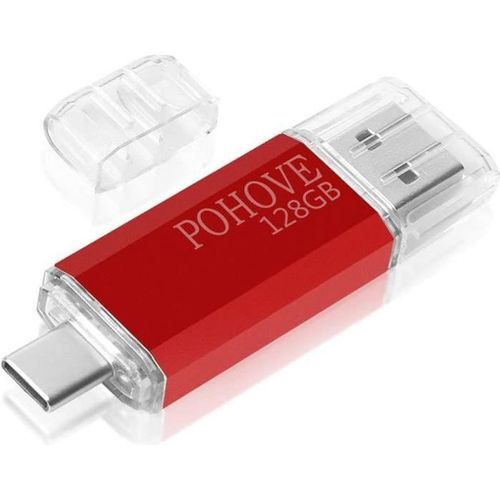 Clé USB C 128 Go Mini Cle USB 128 Go Type C OTG Clef USB 128go Imperméable USB C Flash Drive 128gb pour Huawei Xiaomi Oneplus