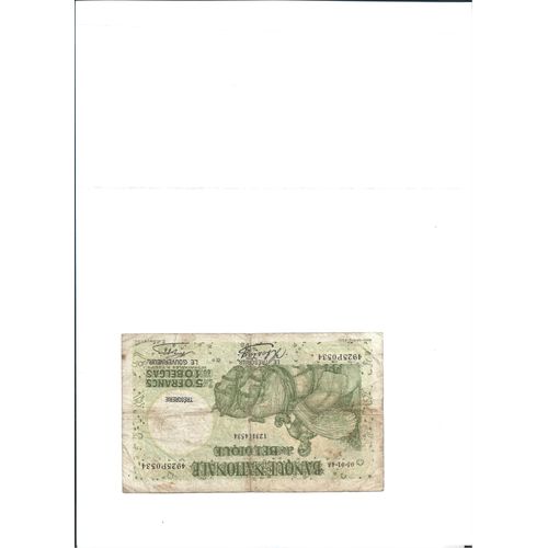 Billet 50 Fr-10 Belgas De 1943