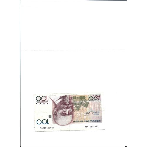 Billet Belgique 100 Francs 
