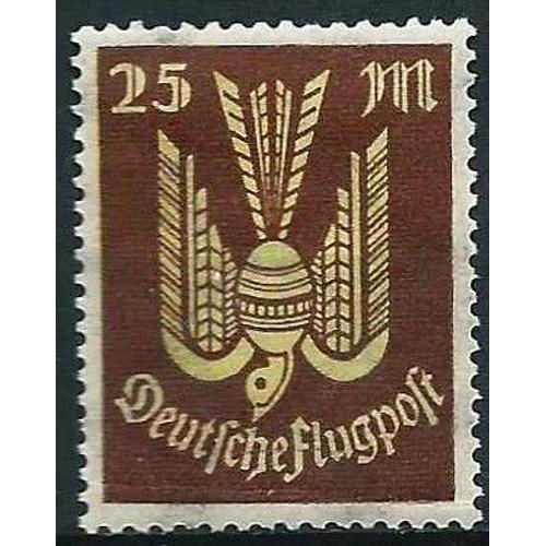 Allemagne, Rép. De Weimar 1922, Beau Timbre De Poste Aérienne, Yvert Pa 13 - Oiseau Stylisé, 25 M. Brun Et Jeune, Neuf*.