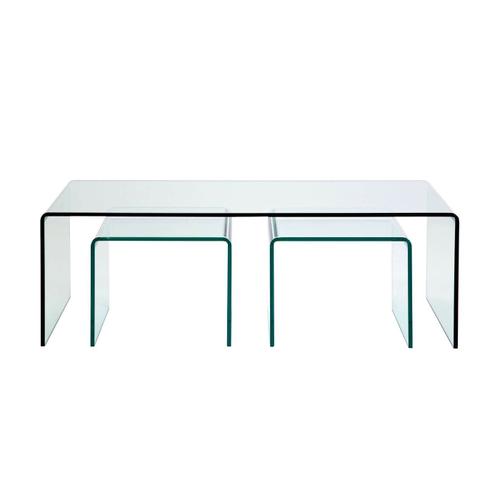 Tables Basses Visible Clear Set De 3 Kare Design