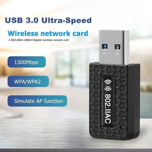 USB Clé WiFi Adaptateur 600Mbps 802.11ac Double Bande Dongles 5GHz