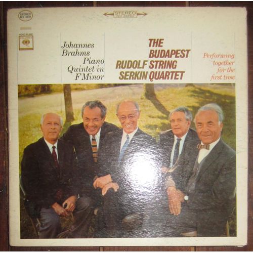 Disque Vinyle Brahms Piano Quintet In F Minor - The Budapest String Quartet