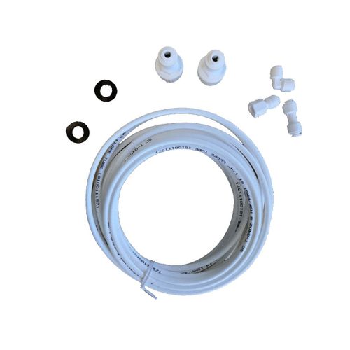 Kit lyre arrivee d'eau : tuyau (6m) + raccords UKT001 Réfrigérateur congélateur (484000008590 C00379990 AEG IGNIS AMANA ELECTROLUX KITCHENAID SAMSUNG ARISTON HOTPOINT SCHOLTES SMEG BAUKNECHT IKEA WHIR