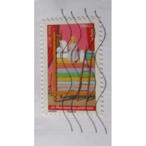 Timbre France 2021 Lettre Verte La Princesse Au Petit Pois Provenant Du Carnet Illustré Contes Merveilleux- Autoadhésif Et Oblitéré-Date De Sortie 6/09/2021