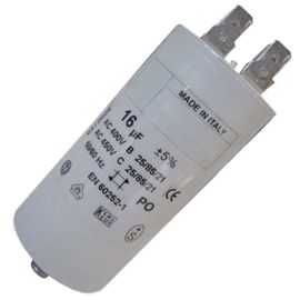 Condensateur 16mF 450V (294690-40744) Lave-linge (481281728957 WHIRLPOOL ARISTON HOTPOINT FAURE LADEN IGNIS RADIOLA ARTHUR MARTIN ELECTROLUX ZANUSSI BAUKNECHT CRYSTAL BRANDT FAGOR INDESIT OCEAN ASPES