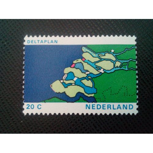 Timbre Pays-Bas Yt 943 Carte Des Travaux Du Delta 1972 ( 110106 )