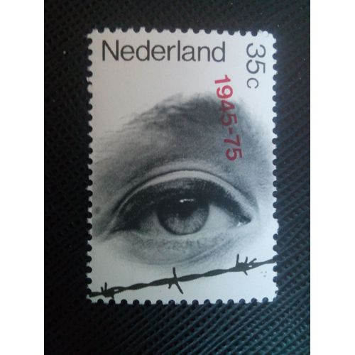 Timbre Pays-Bas / Holland Yt 1023 Oeil Humain Derrière Des Barbelés 1975 ( 09712 )