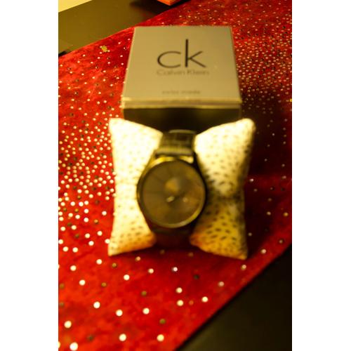 Calvin Klein Kos21402 Montre Pour Homme - Quartz - Analogique - Bracelet Cuir Noir