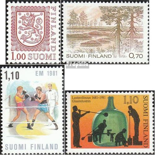 Finlande Mer.-No.: 876,877,878,879 (Complète Edition) Oblitéré 1981 Crest, Parc National, Boîtes, Verre