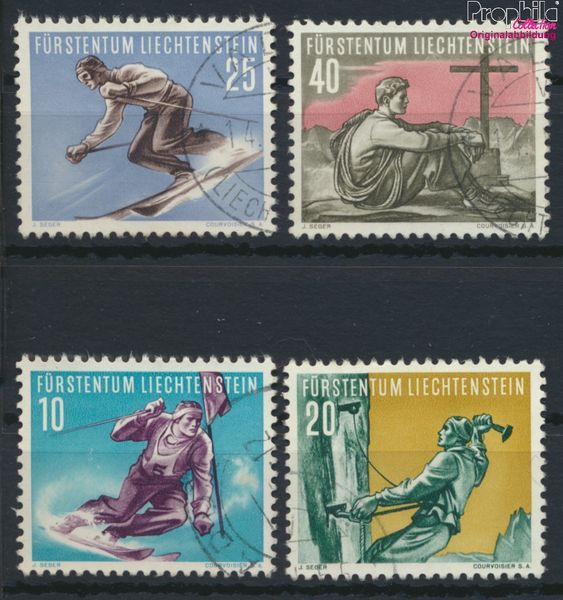 Liechtenstein 334-337 (Complète Edition) Oblitéré 1955 Sports (9622100