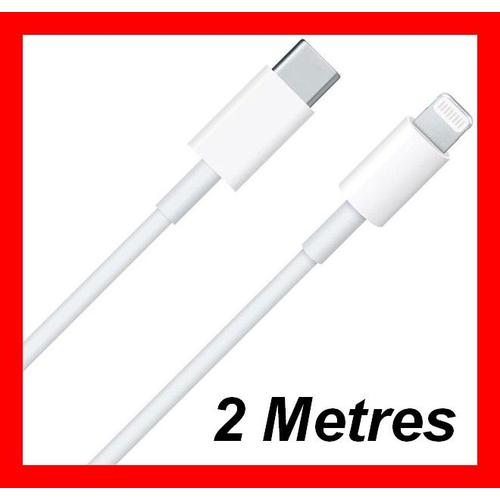 cable usb 2 metres type c vers lightning compatible Apple 20w pd compatible  Apple iphone 12 11 pro xs max chargeur de charge rapide pour macbook ipad  pro type c usbc cable