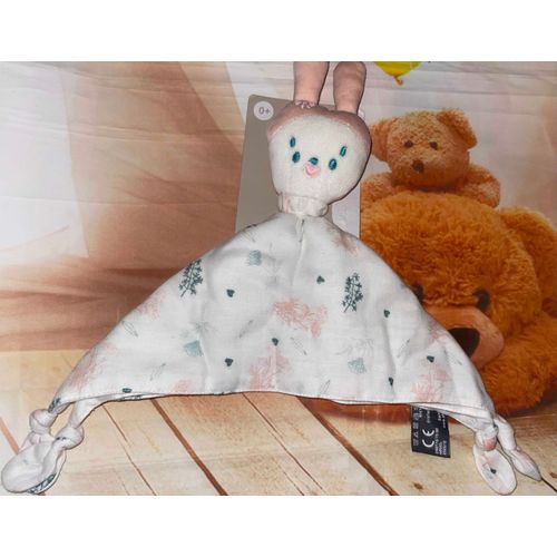 Doudou Lapin Orchestra Rose Blanc Lange Vegetal About Love Peluche Jouet Bebe Naissance