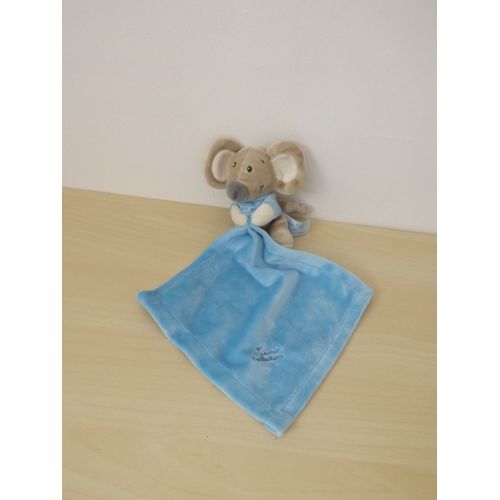 Doudou Souris Beige Bleu Tiamo