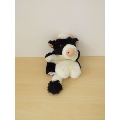 Doudou Marionnette Vache Blanche Noire Au Sycomore