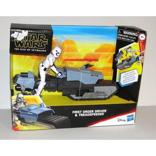 Star Wars Galaxy Of Adventures First Order Driver & Treadspeeder - Figurine Stormtrooper Sur Sa Moto Crash Effects Action The Rise Of Skywalker Disney