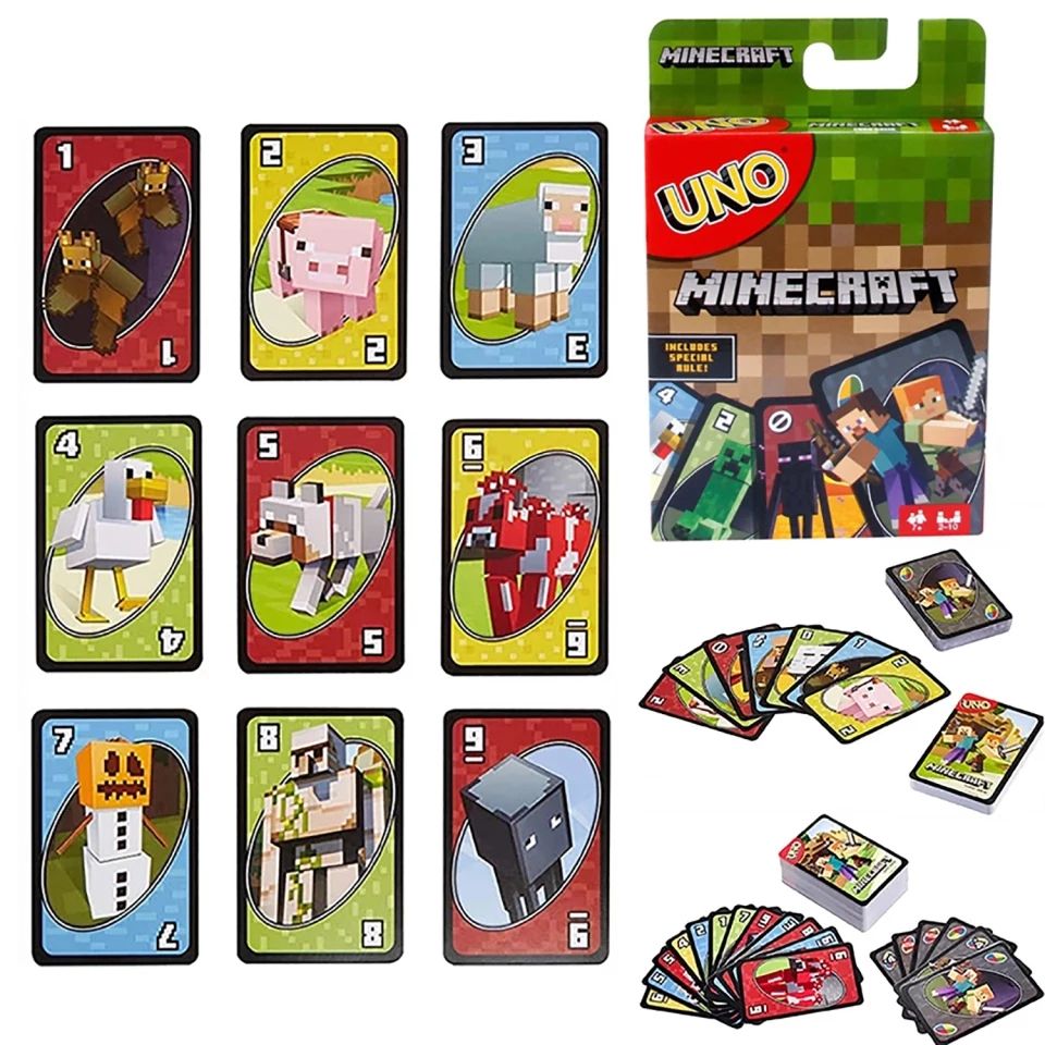 Mattel Uno Minecraft Card Game - 2