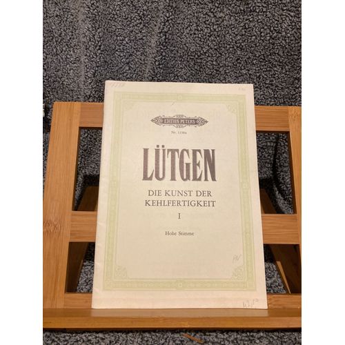 Lütgen Die Kunst Der Kehlfertigkeit Voix Aigues Volume 1 Éditions Peters 1358a