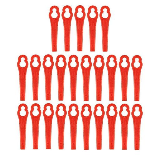 Lot de 100 Lames en Plastique pour Coupe-bordures Bosch Einhell (Rouge)