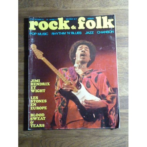 Rock And Folk N°45 - Octobre 1970 - Hendrix À Wight - Stones - 