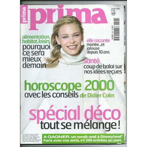 Prima 01/2000  Super Patron Un Coupe Vent Femme ,Spécial Déco,  Tricot Modèle Explication, Mode, Beauté, Recettes