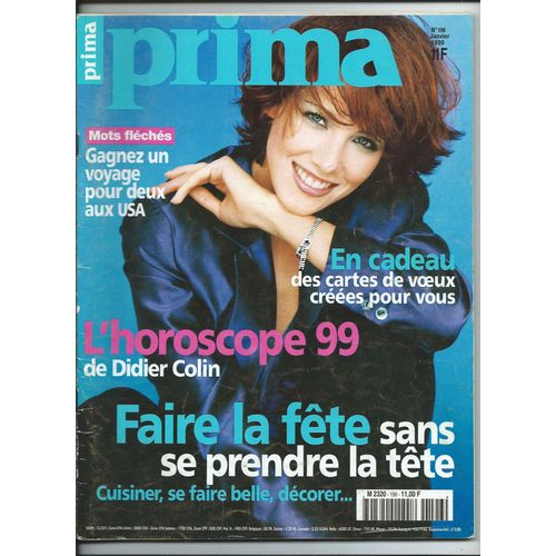 Prima 01/1999  Super Patron Une Robe Fourreau ,En Cadeau Des Cartes De Voeux,Cahier Créatif,   Tricot Modèle Explication, Mode, Beauté, Recettes