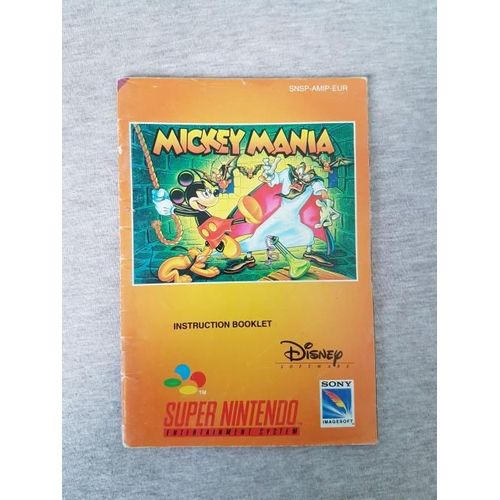 Notice Mickey Mania Super Nintendo Français