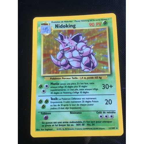 Pokemon Francaise Nidoking Base Edition 2 Holo11/102