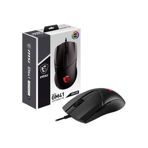 MSI CLUTCH GM41 LIGHTWEIGHT V2 - Souris - optique - 6 boutons - filaire - USB