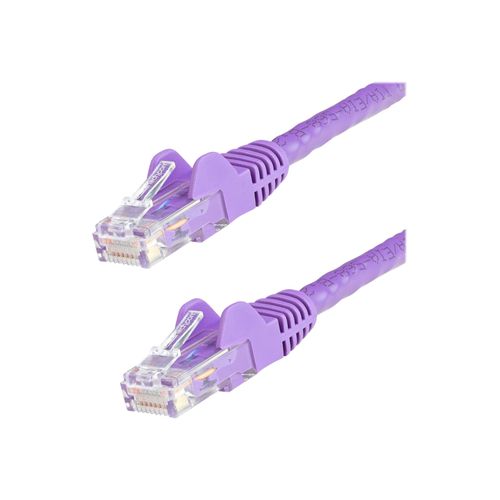 StarTech.com 35ft CAT6 Ethernet Cable, 10 Gigabit Snagless RJ45 650MHz 100W PoE Patch Cord, CAT 6 10GbE UTP Network Cable w/Strain Relief, Purple, Fluke Tested/Wiring is UL Certified/TIA -...