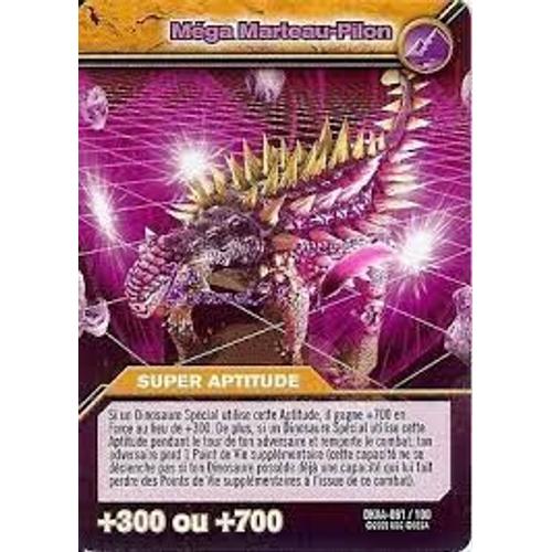 Carte Dinosaur King - Méga Marteau Pilon - +300 Ou +700