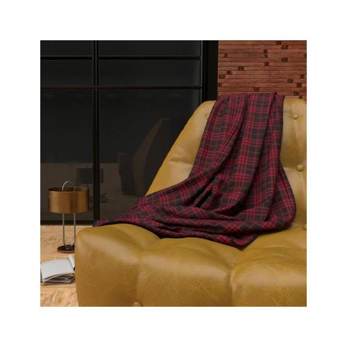 Plaid Polaire En Microfibre 120x160 Cm Tartan, Par Soleil D'ocre