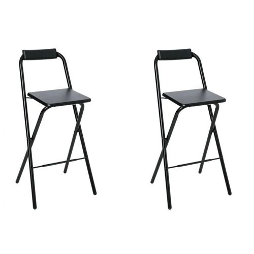 Lot De 2 Tabourets De Bar Pliants Noirs Louna 5five - Noir