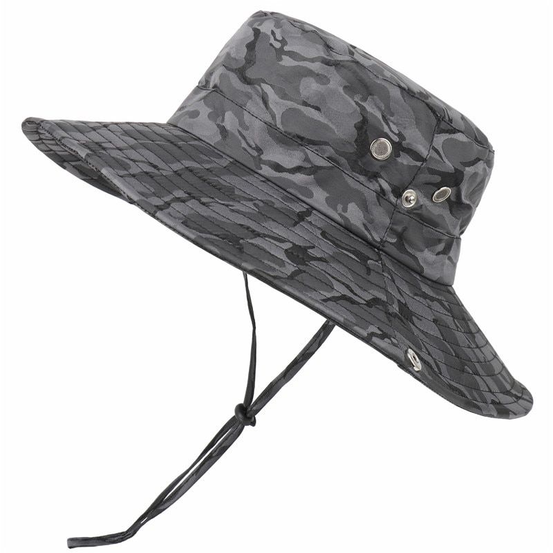 XIWANG Chapeaux Militaires avec Rabat pour Le Cou Hommes Femmes Camouflage Bucket Hat Pêche en Plein Air Randonnée Chapeaux De Soleil 1 PCS A 