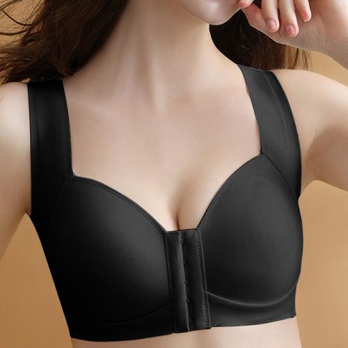 Soutien-Gorge Sexy À Boutons Sur Le Devant Pour Femmes,Mince,Sport,Sans Acier,Ensemble D'anneaux,Rassemblement,Enveloppement,Anti-Chute,Doux,Confortable,Lingerie