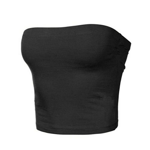 Bustier Court Sans Bretelles Pour Femmes,Bustier,Sexy,Slim,Élastique