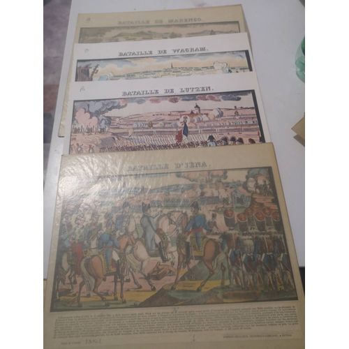 Lot De 4 Images : Bataille De Marengo-Bataille De Wagram-Bataille De Lutzen-Bataille D'iena