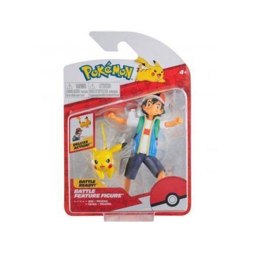 Coffret Pokemon Figurine Sacha 12 Cm Avec Pikachu - Figurine