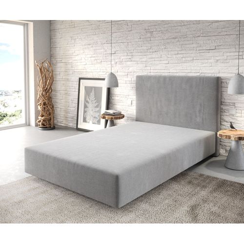 Sommier-Tapissier Dream-Well Microfibre Gris 120x200 Cadre De Lit