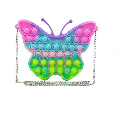 Td® Rongeur Pioneer Butterfly Bag Double Face Doigt Presse Bulle Musique Chaîne Sac Messager Jouet De Décompression Pour Enfants