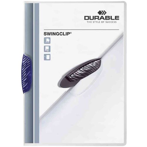 Durable Chemises À Clip Swingclip, Format A4, Clip Bleu