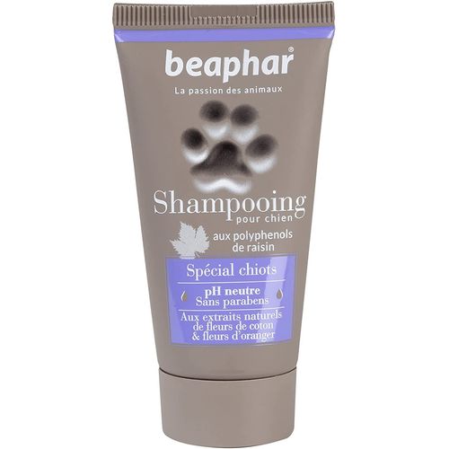 Beaphar Shampooing Spécial Extraits Naturels De Fleurs De Coton Avec Fleurs D'oranger Pour Chiots 30 Ml