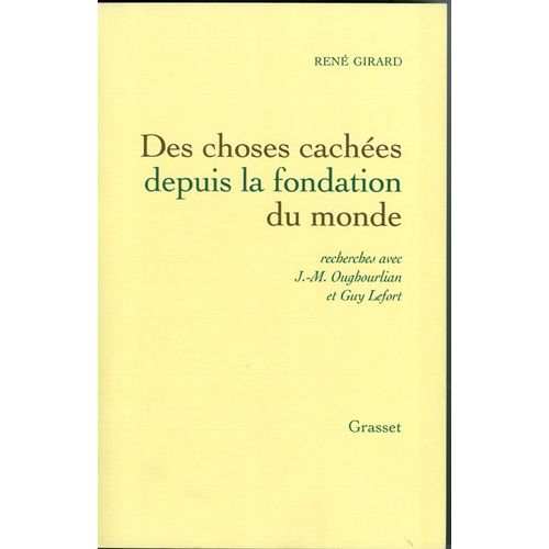 Des Choses Cachées Depuis La Fondation Du Monde