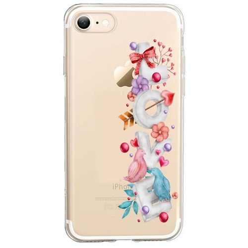 Coque Iphone 7 8 Se 2020 Love Blanc Coeur