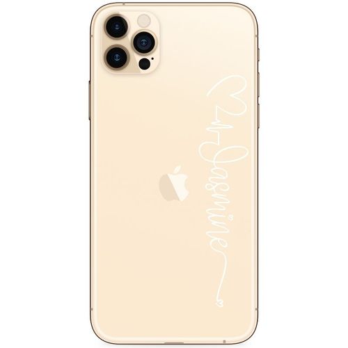 Coque Iphone 12 Pro Max Avec Votre Prenom Police 15 Blanc Love