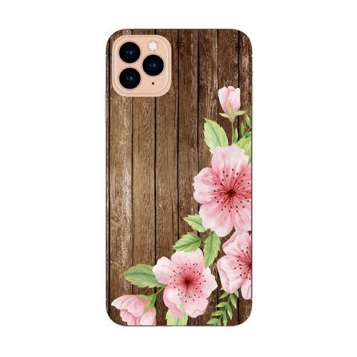 Coque Iphone 11 Pro Max Effet Bois Fleur Rose