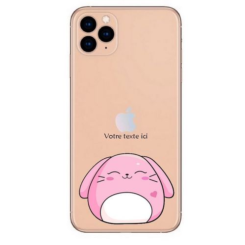 Coque Iphone 11 Pro Max Lapin Rose Kawaii