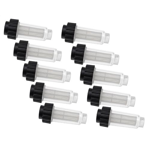 vhbw 10x Cartouche anticalcaire compatible avec Kärcher K 5 Compact, K 5 Compact Home, K 505 M plus nettoyeur vapeur avec raccord d'eau 3/4"